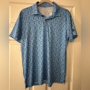 Huk Boy’s Light Blue Patterned Polo